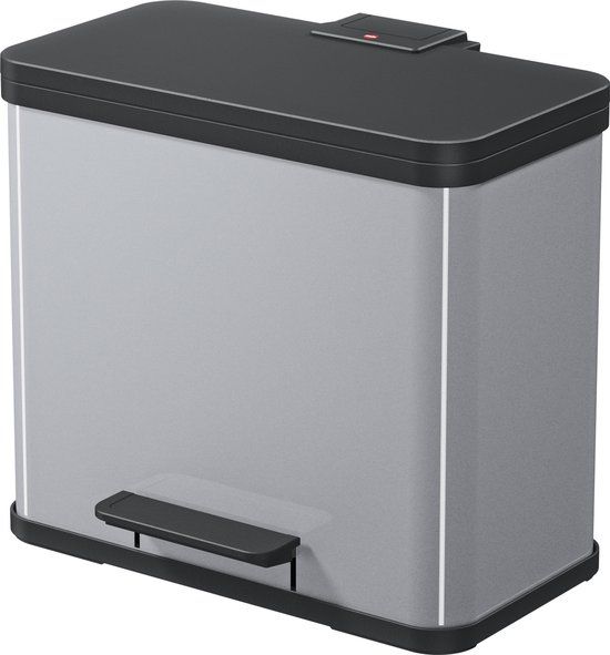 Hailo Öko Duo Plus L Prullenbak - 26L - Zilver
