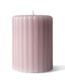 HEMA Bougie Pilier LED ⌀7,5 x 10 cm Nervurée Naturelle