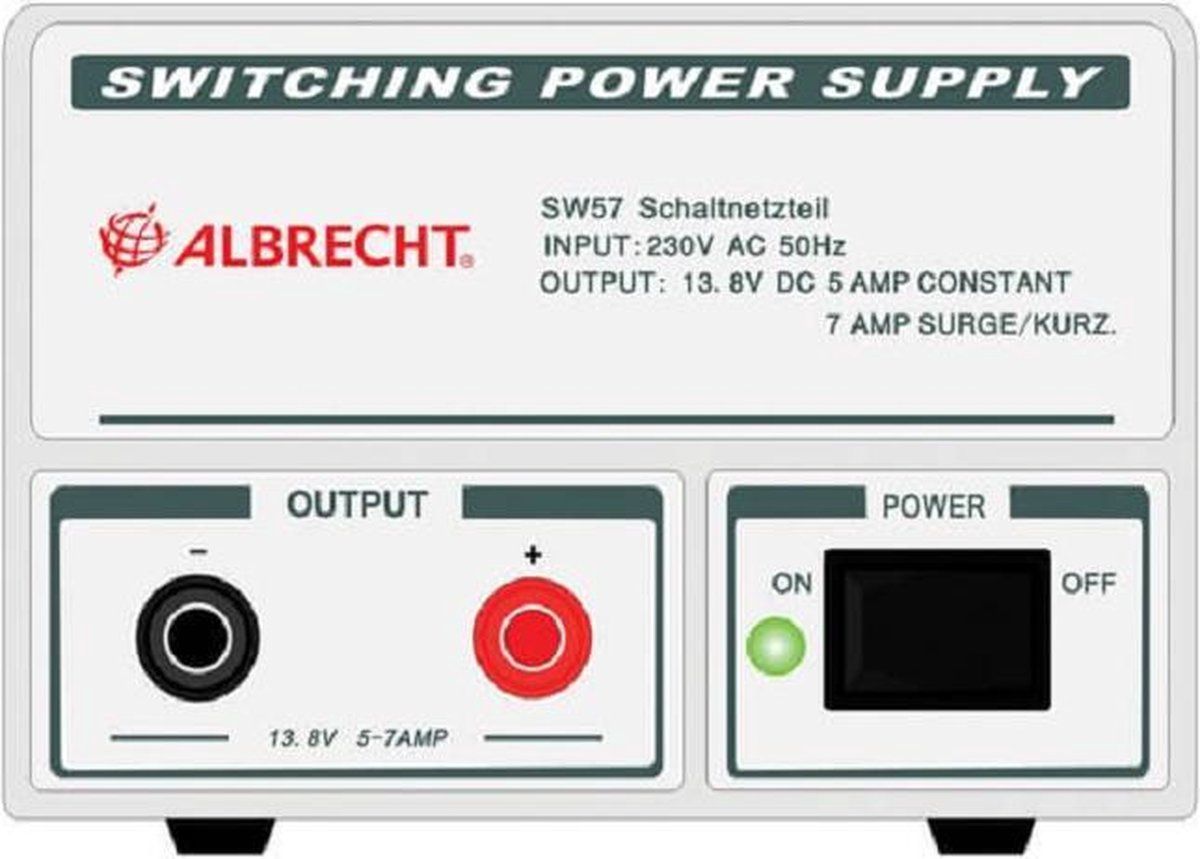Albrecht audio SW57 Voeding - 5-7 Amp - 13.8 Volt