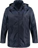 JP 1880 Heren Regenjas Waterafstotend Capuchon Rits Lichte Voering van Mesh Donkermarine Maat XL