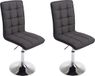CLP Peking Set van 2 Eetkamerstoelen - Stof donkergrijs