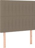 VidaXL Hoofdeind & Voeteind Taupe 80x5x118/128 cm Stof