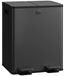 Poubelle de cuisine - Poubelle double, 2x20 litres - 2 compartiments - Inox - Tri des déchets - Noir