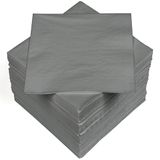 HEKU 100 effen servetten, 3-laags, 33 x 33 cm, grijs