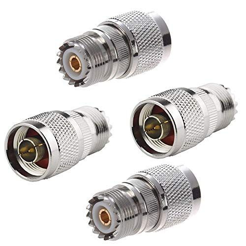 TengKo N-stekker naar UHF-bus SO-239 coax-adapter (4 stuks)