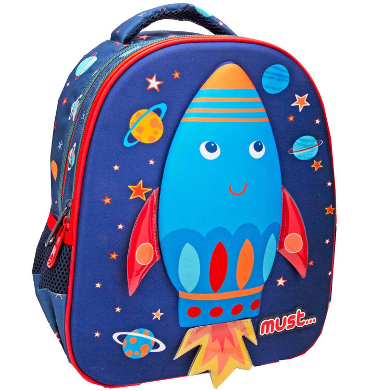 Must rugzak rocket - 31 x 27 x 10 cm - polyester - blauw