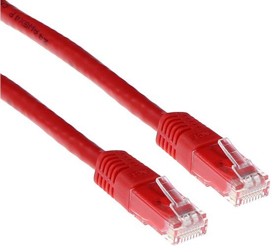 ACT Rode 2 meter LSZH U/UTP CAT6 patchkabel met RJ45 connectoren IB9502