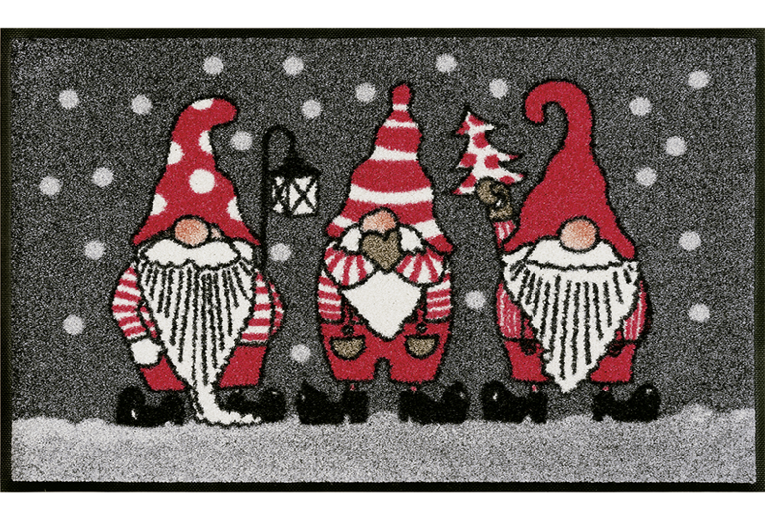 Wash+Dry Winterzwerge Deurmat - 50x75 cm - Rechthoek - Multi