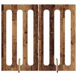 vidaXL - Vouwbaar huisdierhek - 2 stuks - Eikenhout - 100,5 x 38 x 90 cm