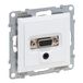 LEGRAND SEANO HD15 aansluiteenheid + 3 mm jack, inzetstuk inclusief afdekking, schroefklemmen, kleur: ultrawit, 765160
