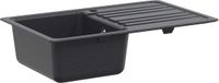 vidaXL Keukenspoelbak met afdruiprek Graniet Grafiet 76,5 cm x 46 cm x 28 cm