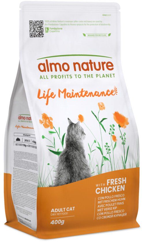 Almo Nature Cat Droog Kip/Rijst 400 gr