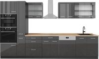 Vicco R-Line Complete keukeneenheid – 350 cm zonder werkblad Antraciet hoogglans/antraciet