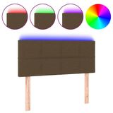 vidaXL Hoofdbord LED 144x5x78/88 cm Stof Donkerbruin
