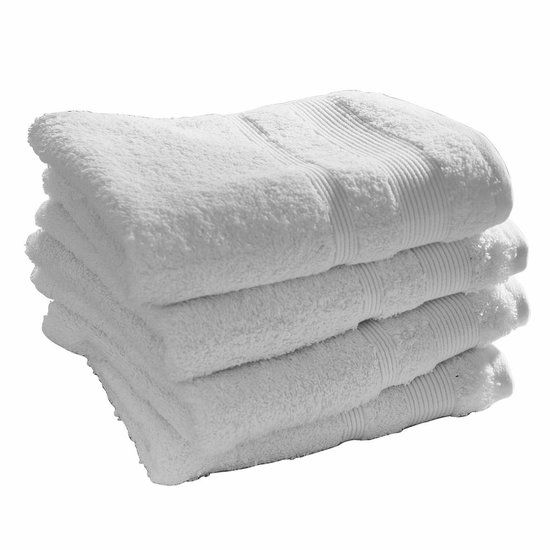 LOBERON Handdoek set van 4 Bourogne wit