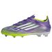 ADIDAS PERFORMANCE Chaussure de sport 'F50 Elite' jaune fluo / gris argenté / pomme / violet foncé
