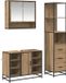 vidaXL Meuble de salle de bain set 3 pièces chêne artisan 35 x 37,5 x 166 cm