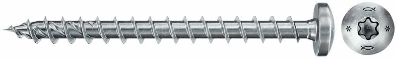 Fischer Power-Fast II 5.0 x 50 TX20 - Countersunk Head - Full Thread - Blue Zinc Plated (100 pcs)