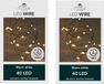 Anna's Collection Set de 2x guirlande lumineuse - 40 ampoules blanc chaud - 200 cm