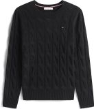 Tommy Hilfiger Dames Gebreide Trui Zwart Wol XS