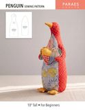 Penguin Sewing Pattern: 10" Tall - For Beginners