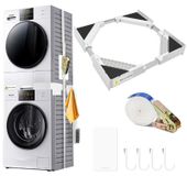 Merkloos Universeel Tussenbouwframe voor Wasmachine en Droger, Verstelbaar en Antislip