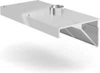 HENDI Afzuigkap voor muurmontage – zonder verlichting – roestvast staal – 1000x700x450 mm