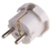 RS PRO Netstekker, 2P+E geaarde stekker, 250 V/16 A, wit, voor Duitsland