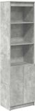 vidaXL Highboard Betongrijs 50x35x180 cm Spaanplaat