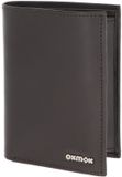 oxmox Leren portemonnee Leather RFID Protect Kombibörse Pure 2.0 Metal Square Brown donkerbruin