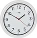 TFA Dostmann horloge mural extérieur étanche, 60.3078, horloge d'extérieur, résistant aux UV, horloge à quartz sans radio, pour piscine, terrasse, jardin, balcon, diamètre 30,5 cm, facile à lire, blanc