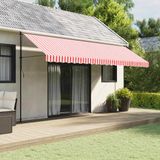 Maison Exclusive - Parasol, rayé rouge et blanc, 500 cm