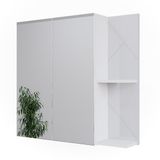 Vicco Irma Badkamerspiegelkast – 80 x 75 cm Wit/wit hoogglans