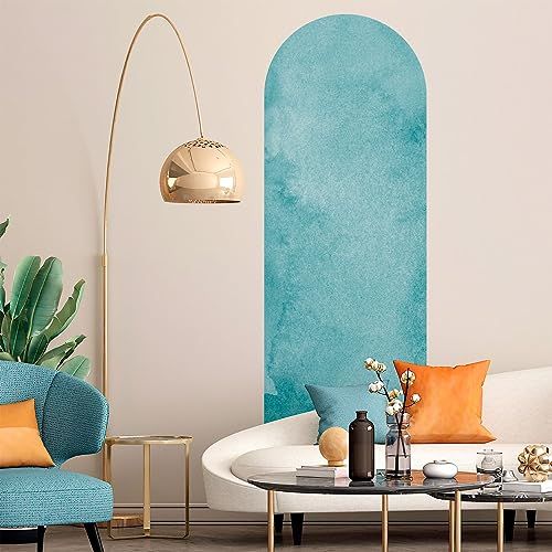 Ambiance Sticker Vliesbehang - BOOG AQUARELLE BLAUW - 140 x 45 cm