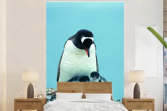 Nr1Wallpaper Behang - Fotobehang Dieren - Pinguïns - Kuiken - Breedte 200 cm x hoogte 300 cm