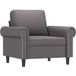 Fauteuil Relax Fauteuil Gris 60 cm Similicuir