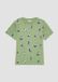 s.Oliver T-shirt saliegroen kinderen katoen korte mouw ronde hals printopdruk casual 140