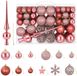vidaXL Kerstballenset - 111 stuks - Roosroze - 6 cm - Polystyreen