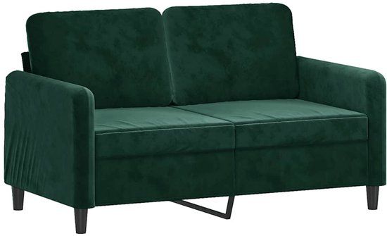 vidaXL Tweezitsbank 120 cm fluweel donkergroen