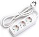 BES LED Stekkerdoos - 3 Stopcontacten - 3 Meter - Wit