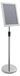 Porte-affiches A4, set de 8 - Support de sol pour affiches - Hauteur réglable, 80–130 cm - Pied lourd - Convient aux magasins et aux bars - Argent