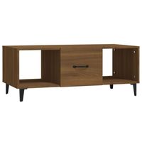 vidaXL salontafel 102x50x40 cm bewerkt hout bruineikenkleurig