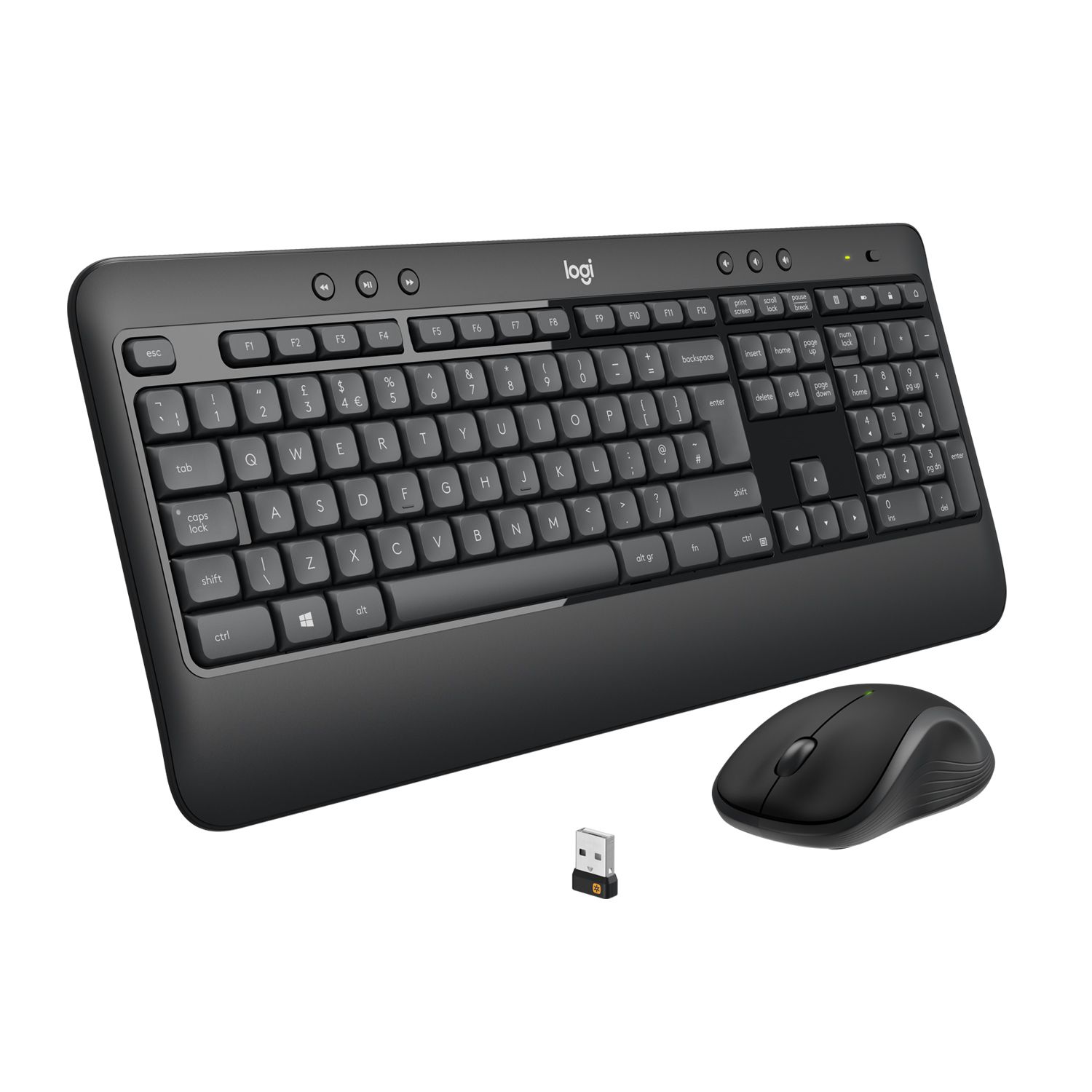 Logitech MK540 Advanced Wireless Keyboard and Mouse Combo - QWERTY US International - Black/White