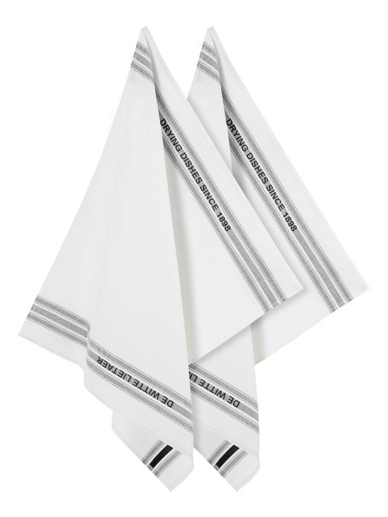 De Witte Lietaer - Dish - Thee- en keukendoek 65 X 70 .off-white-black-5598.2/65x70