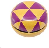 Harlekijn Import B.V. Svoora Retro Tinnen YoYo Groovy – Oranje & Paars Ruitpatroon – Metaal – 6 cm