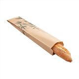 Garcia de Pou Broodzakje met bladmotief 'feel green' 9+3,5x46 cm | 500 stuks