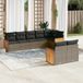 Maison Exclusive - Ensemble de meubles de jardin 8 pièces avec canapé et coussins, gris, en polyrotin