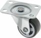 AMIG roue pivotante/roue de transport - D25mm - caoutchouc - capacité de charge 40kg - gris