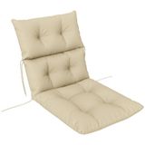 Outsunny zitkussen 115x56 cm stoelkussen met rugleuning Beige