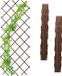 Relaxdays Trellis Hout - Set van 3 - 180 x 90 cm - Muur - Klimplanten - Bruin